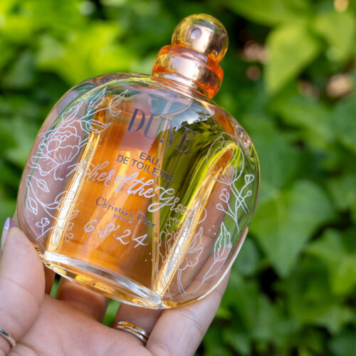 Engraved Christian Dior Dune fragrance by KeeKee Creates.