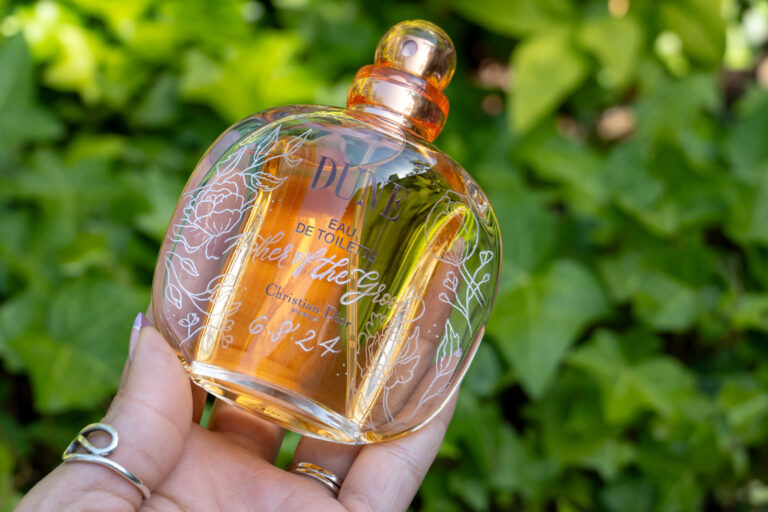 Engraved Christian Dior Dune fragrance by KeeKee Creates.