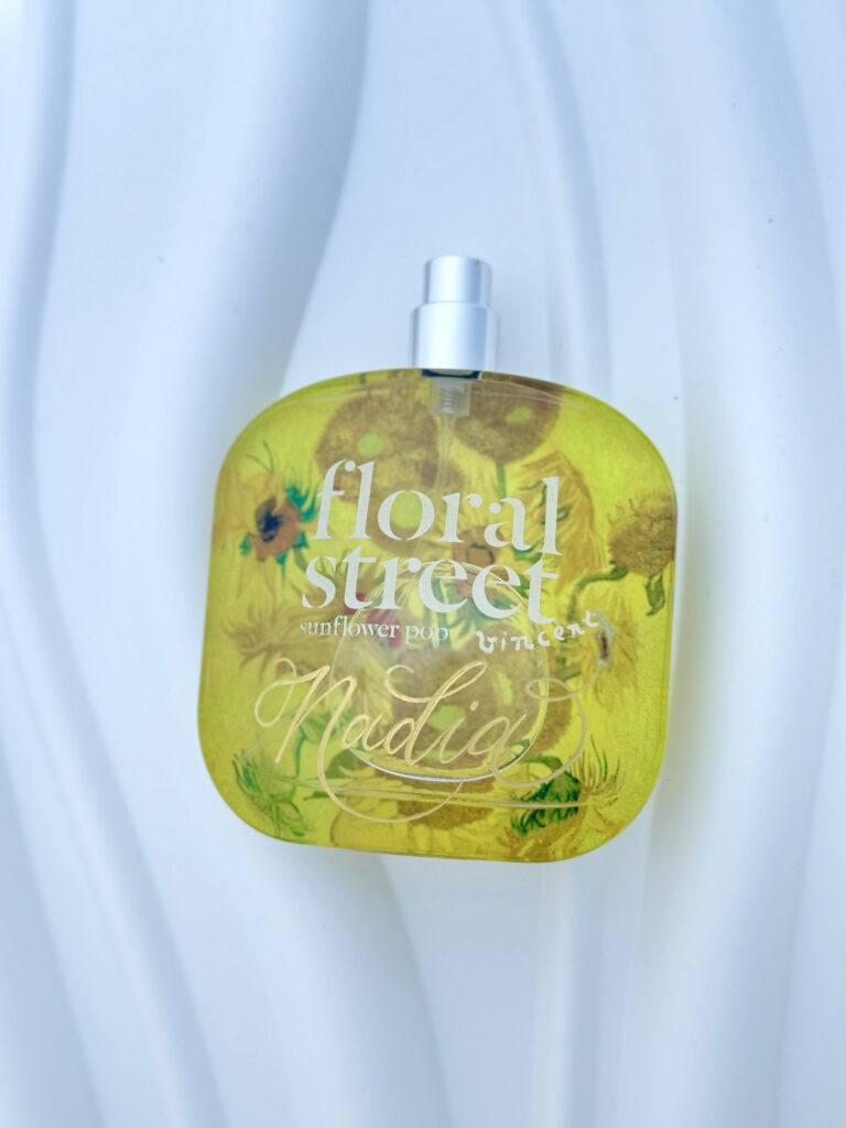 Engraved Floral Street Sunflower Pop Vincent bottle by KeeKee Creates with gold-filled name.